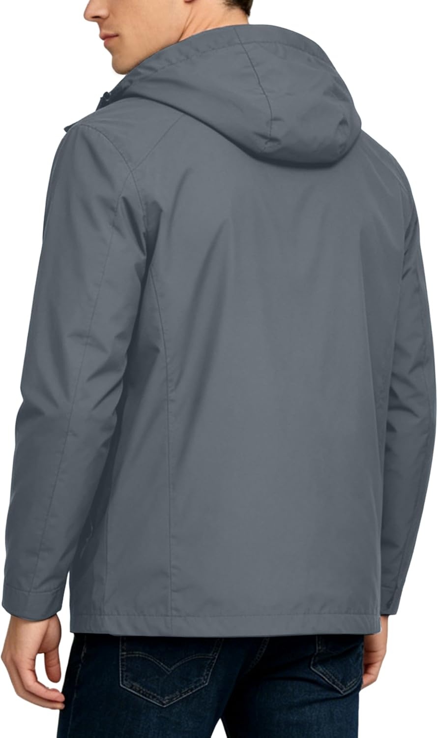 image:imageLittle Donkey Andy Mens Waterproof Rain Jacket Outdoor Raincoat for HikingA3gray