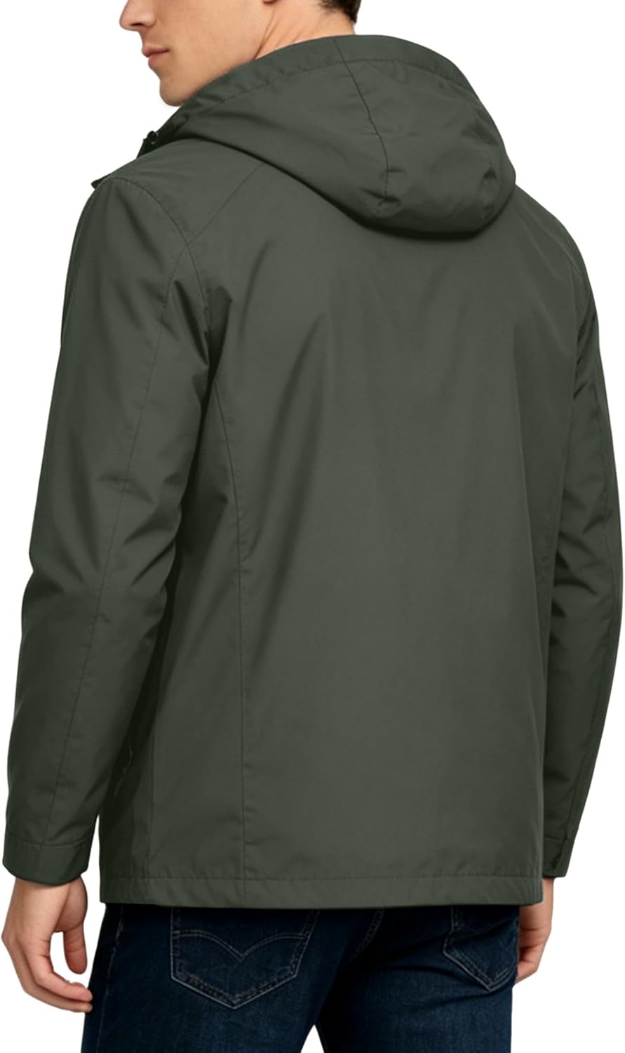 image:imageLittle Donkey Andy Mens Waterproof Rain Jacket Outdoor Raincoat for HikingA5military Olive