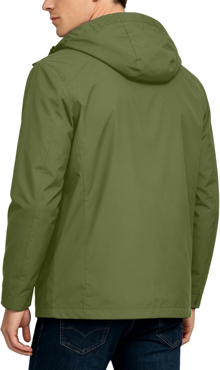 image:imageLittle Donkey Andy Mens Waterproof Rain Jacket Outdoor Raincoat for HikingA7olive