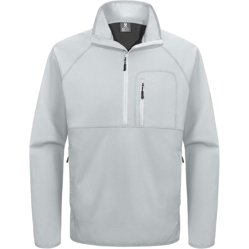 image:imageLittle Donkey Andy Mens Golf Pullover Windbreaker Quarter Zip Golf JacketWhite