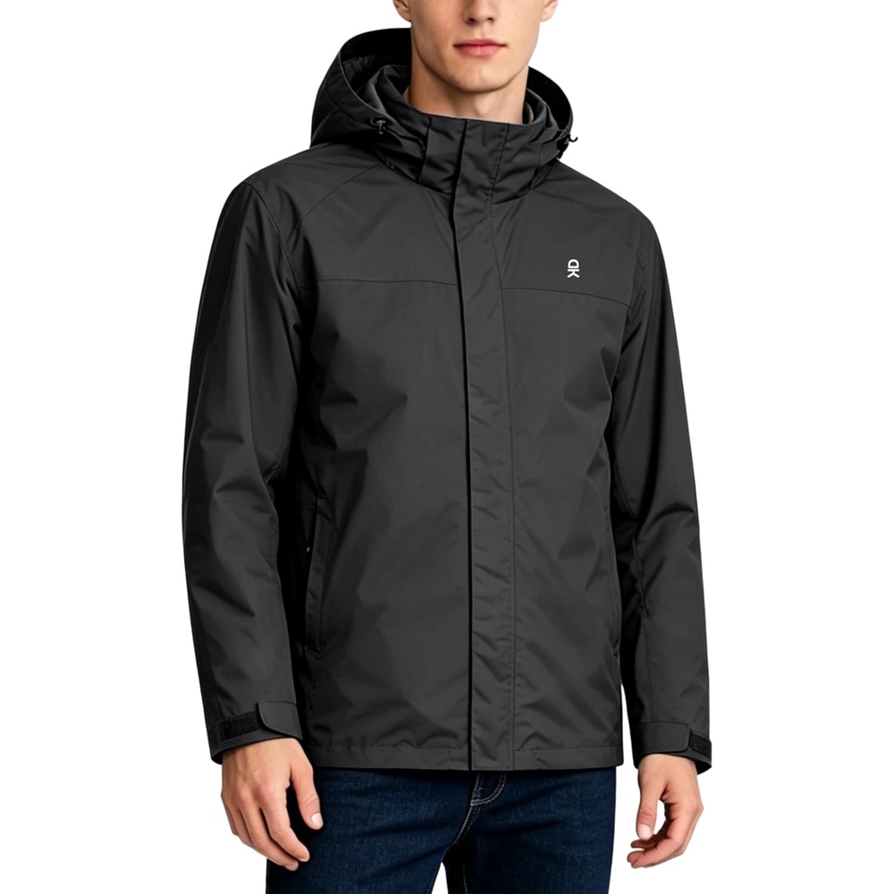 image:imageLittle Donkey Andy Mens Waterproof Rain Jacket Outdoor Raincoat for HikingA1black