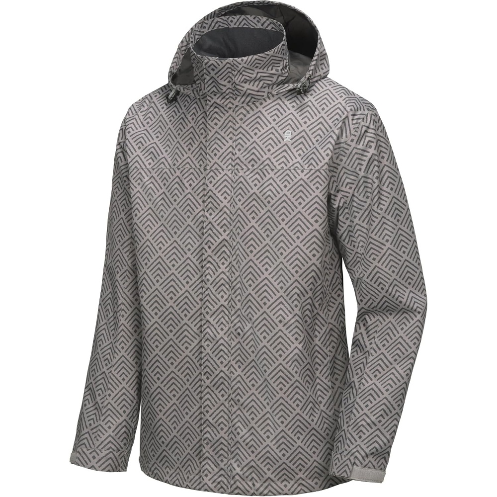 image:imageLittle Donkey Andy Mens Waterproof Rain Jacket Outdoor Raincoat for HikingB15whiteGrey