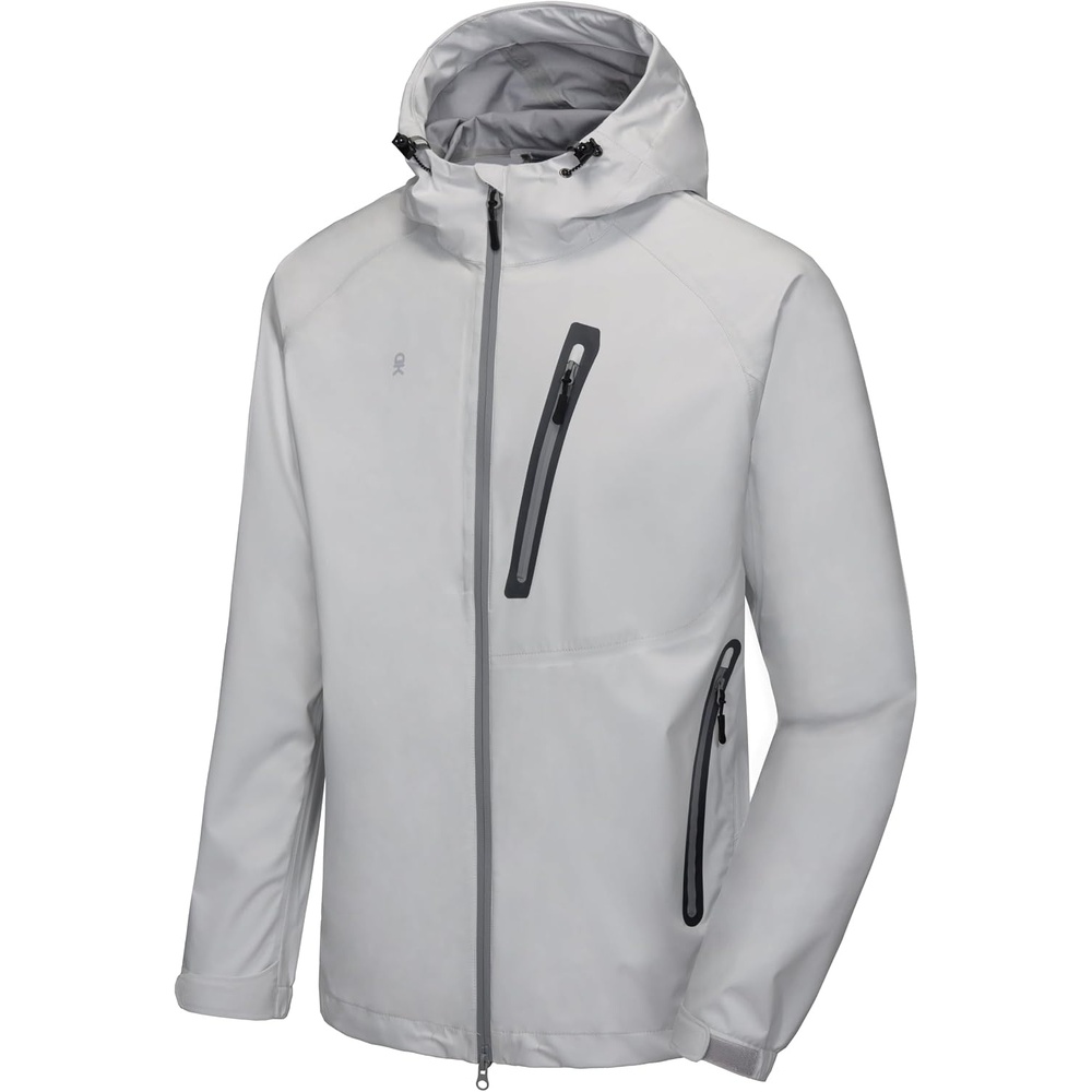 image:imageLittle Donkey Andy Mens Waterproof Rain Jacket Outdoor Raincoat for HikingD3grayultra Lightweight
