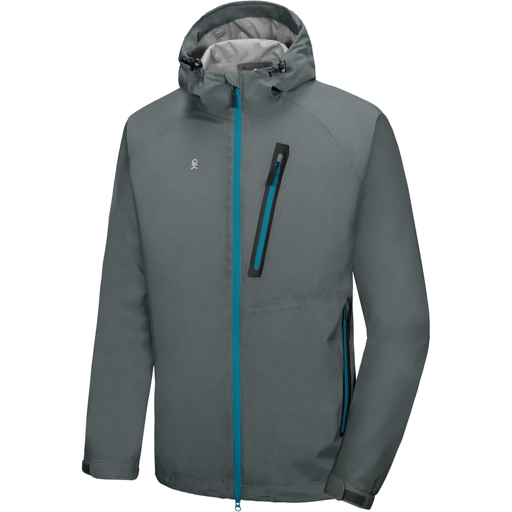 image:imageLittle Donkey Andy Mens Waterproof Rain Jacket Outdoor Raincoat for HikingD4greyultra Lightweight