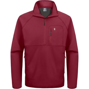 Little Donkey Andy Men’s Golf Pullover Windbreaker Quarter Zip Golf Jacket(Red)