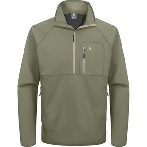 Little Donkey Andy Men’s Golf Pullover Windbreaker Quarter Zip Golf Jacket(Sage Green)