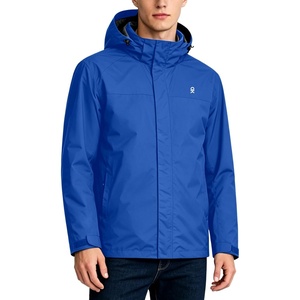 Little Donkey Andy Men’s Waterproof Rain Jacket Outdoor Raincoat for Hiking(A16.dark Blue)