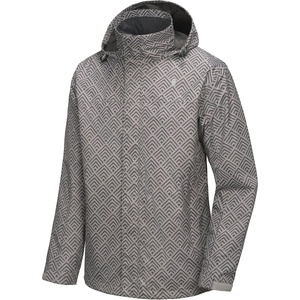 Little Donkey Andy Men’s Waterproof Rain Jacket Outdoor Raincoat for Hiking(B15.white/Grey)