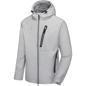Little Donkey Andy Men’s Waterproof Rain Jacket Outdoor Raincoat for Hiking(D3.gray【ultra Lightweight】)