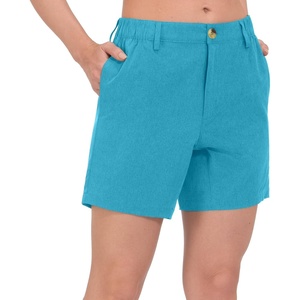 Little Donkey Andy Women’s Bermuda Quick Dry Lightweight Stretch Shorts Golf Hiking Travel(B Light Blue Heather)