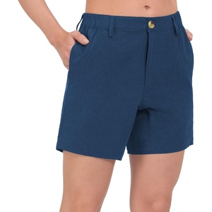 Little Donkey Andy Women’s Bermuda Quick Dry Lightweight Stretch Shorts Golf Hiking Travel(Dark Blue Heather)
