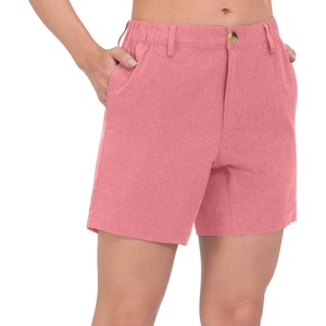 Little Donkey Andy Women’s Bermuda Quick Dry Lightweight Stretch Shorts Golf Hiking Travel(Rose Red Heather)