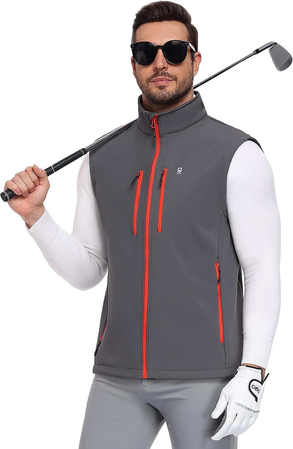 image:imageLittle Donkey Andy Mens Fleece Softshell Vest With Multi PocketsGrey