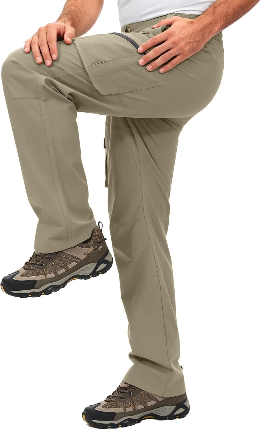 image:imageLittle Donkey Andy Mens Windproof Elasticity Hiking PantsKhaki