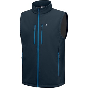 Little Donkey Andy Men’s Fleece Softshell Vest With Multi Pockets(Blue)
