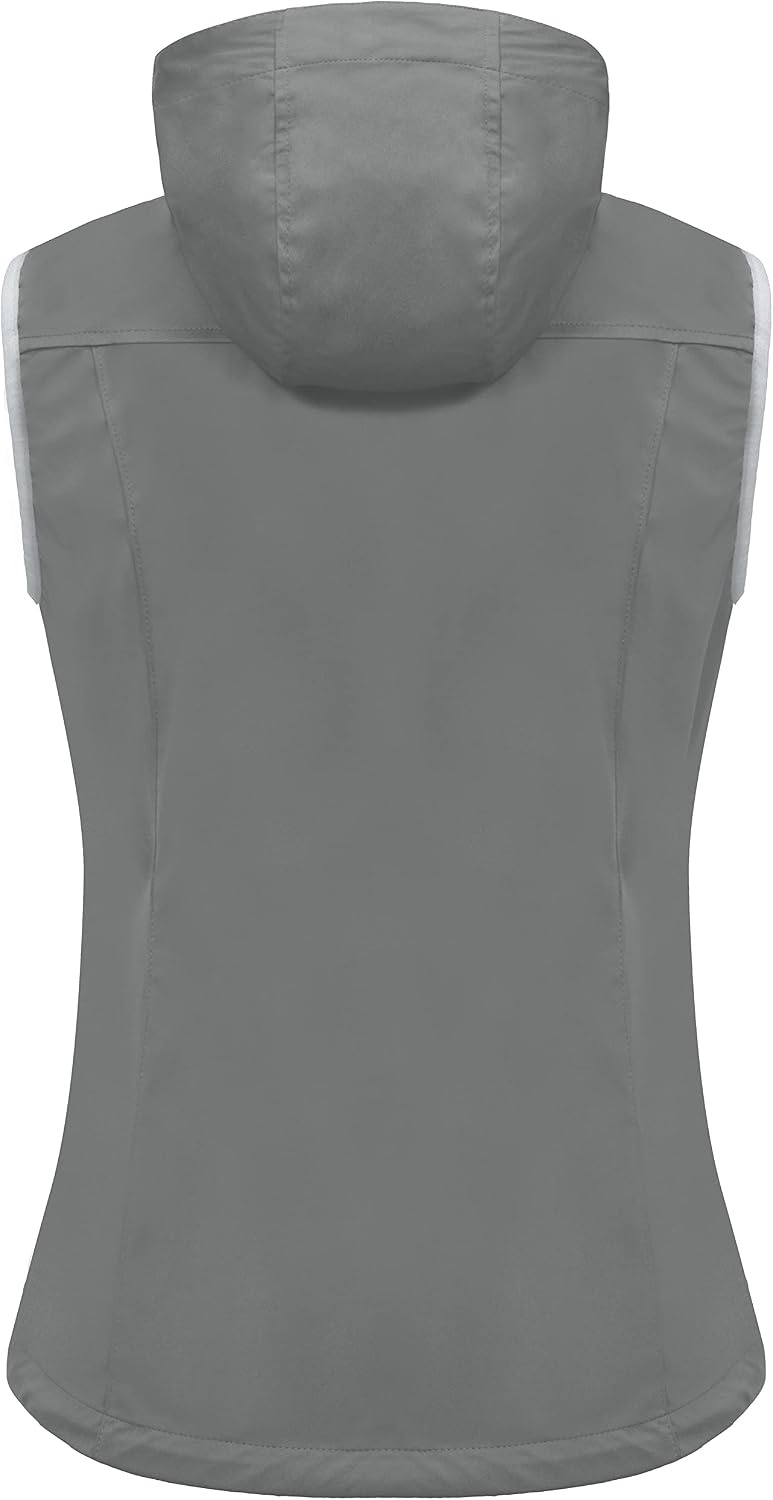 image:imageLittle Donkey Andy Womens Lightweight Softshell VestGray With Hood