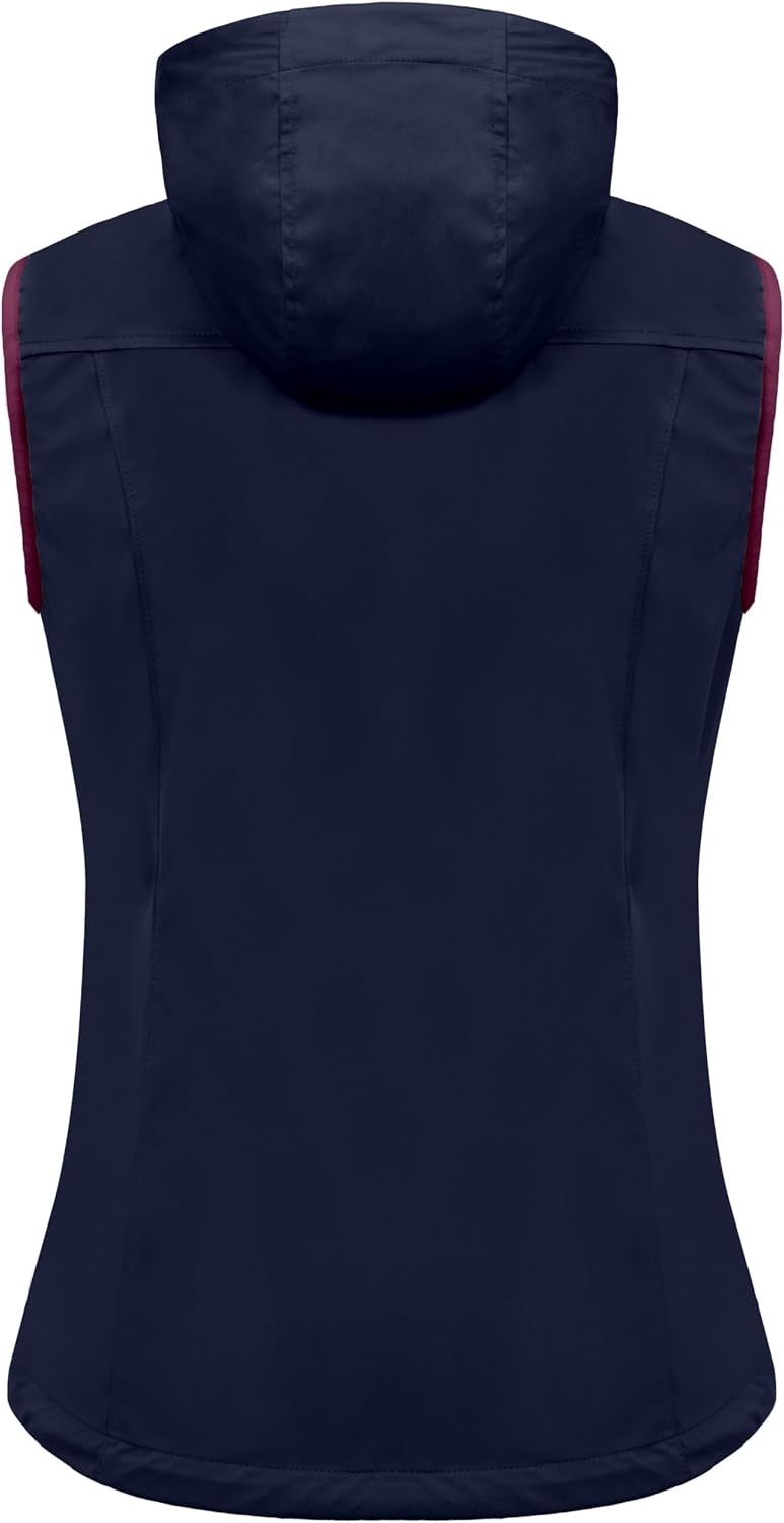 image:imageLittle Donkey Andy Womens Lightweight Softshell VestNavy Blue With Hood
