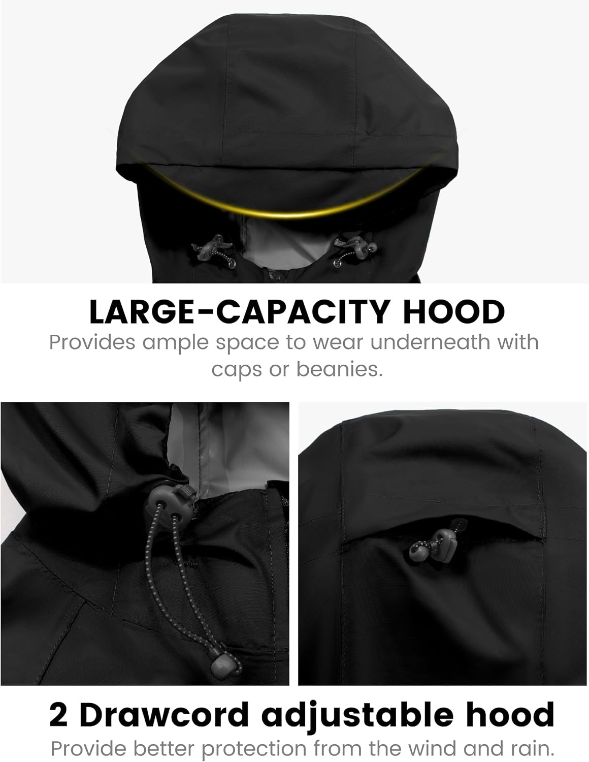 image:imageLittle Donkey Andy Womens Packable Waterproof Cycling Rain Jacket amp HoodBlack