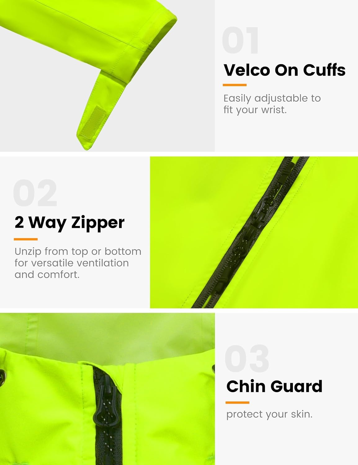 image:imageLittle Donkey Andy Womens Packable Waterproof Cycling Rain Jacket amp HoodFluorescent Green
