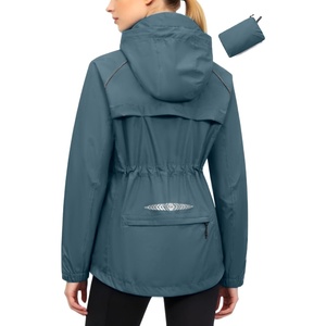 Little Donkey Andy Women’s Packable Waterproof Cycling Rain Jacket & Hood(Dark Grey)