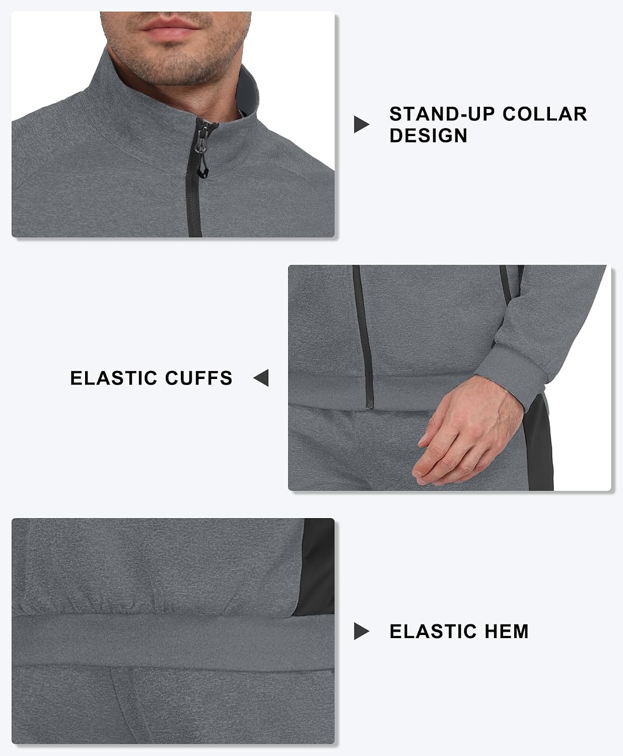 image:imageLittle Donkey Andy Mens Tracksuit 2 Piece Jogging SetGrey