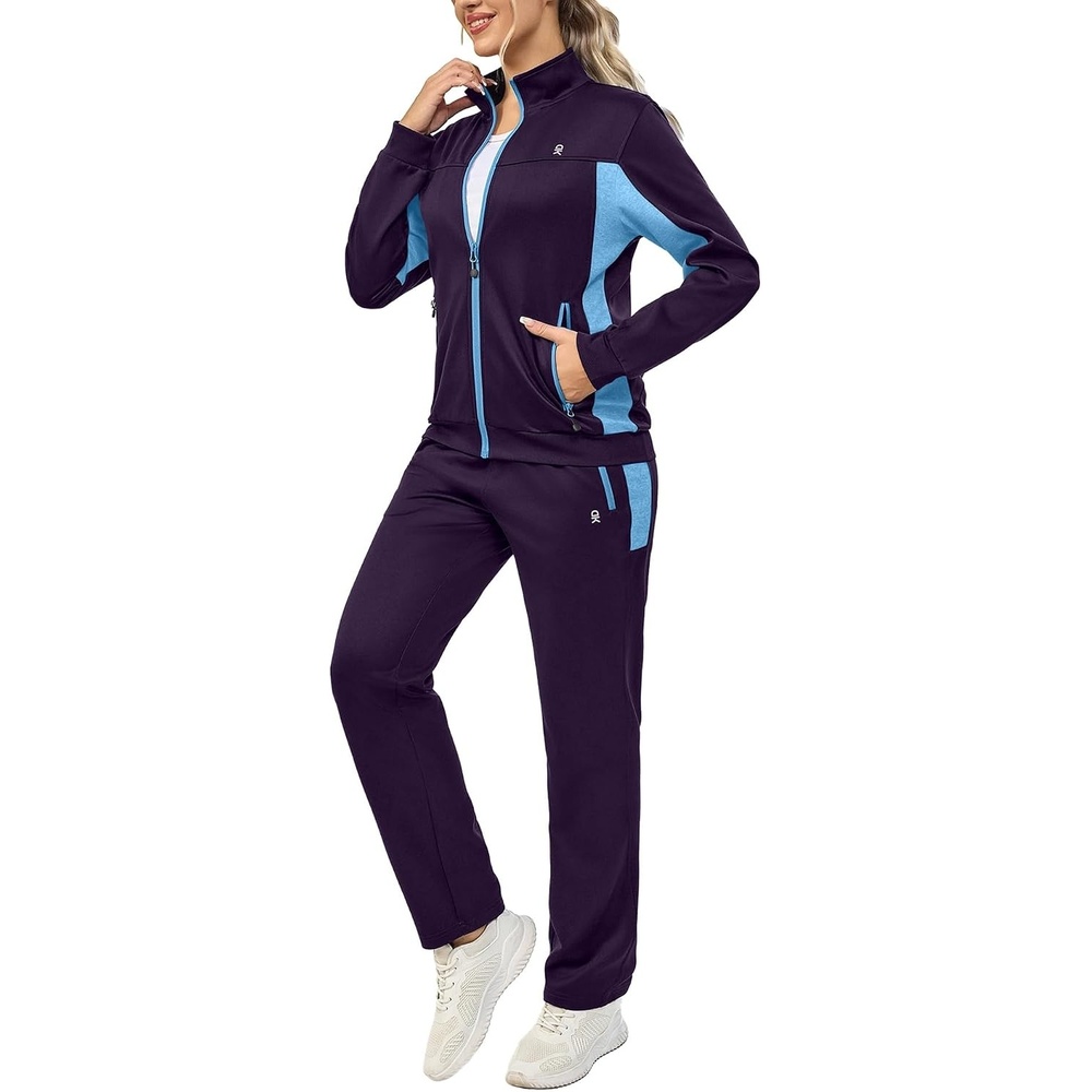 image:imageLittle Donkey Andy Womens Tracksuit 2 Piece Sweatsuit OutfitsA1 Dark Purple