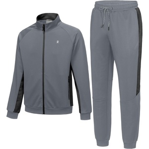 Little Donkey Andy Mens Tracksuit 2 Piece Jogging Set(Grey)