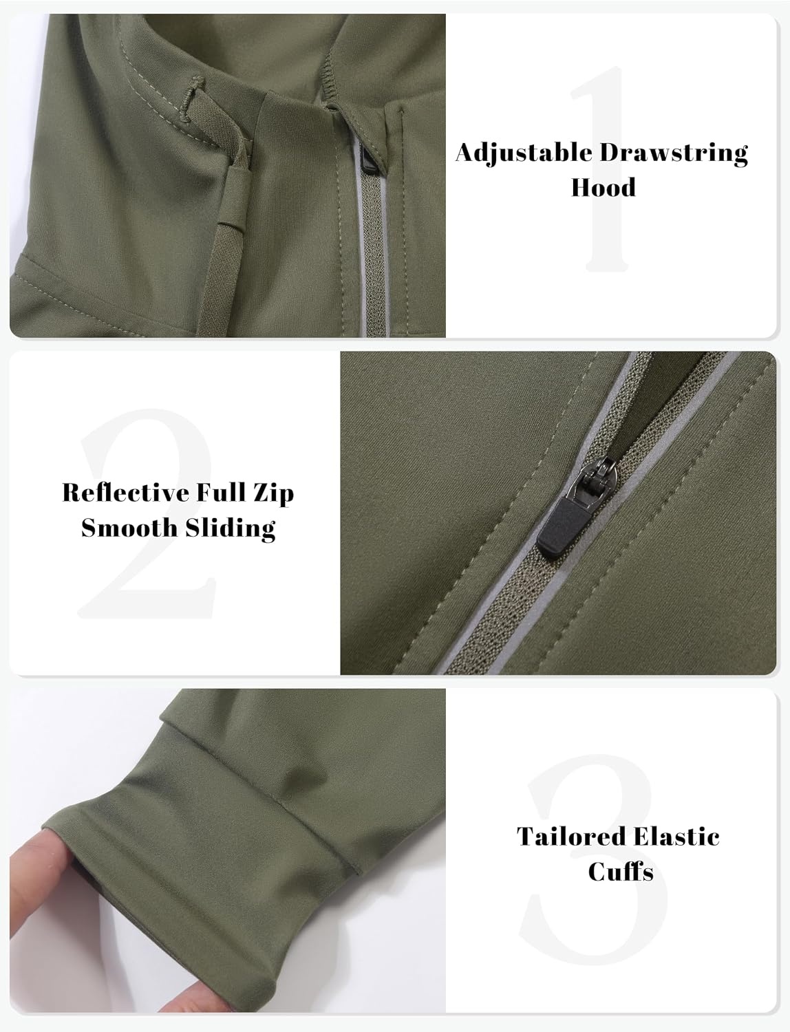 image:imageLittle Donkey Andy Womens Cropped Zip Up Hoodie Athletic JacketArmy