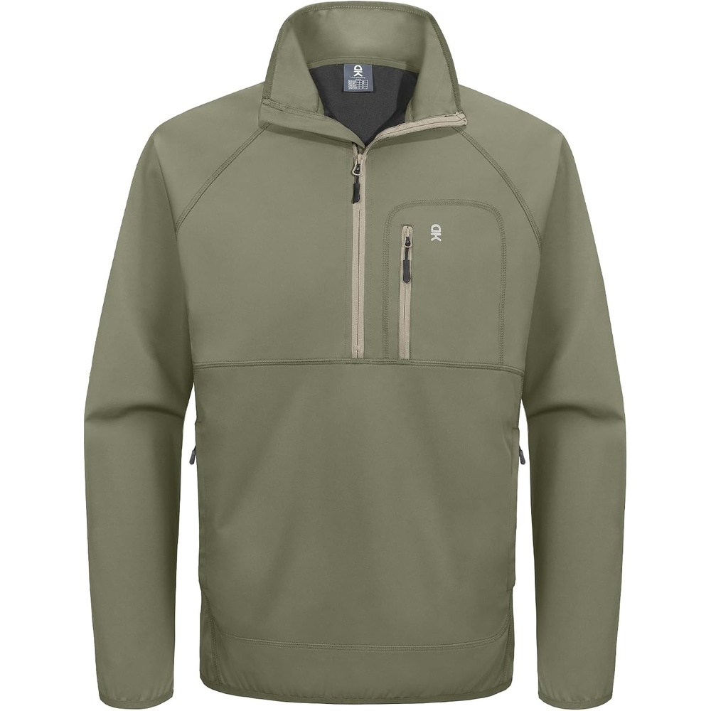 image:imageLittle Donkey Andy Mens Golf Pullover Windbreaker Quarter Zip Golf JacketKelp Forest