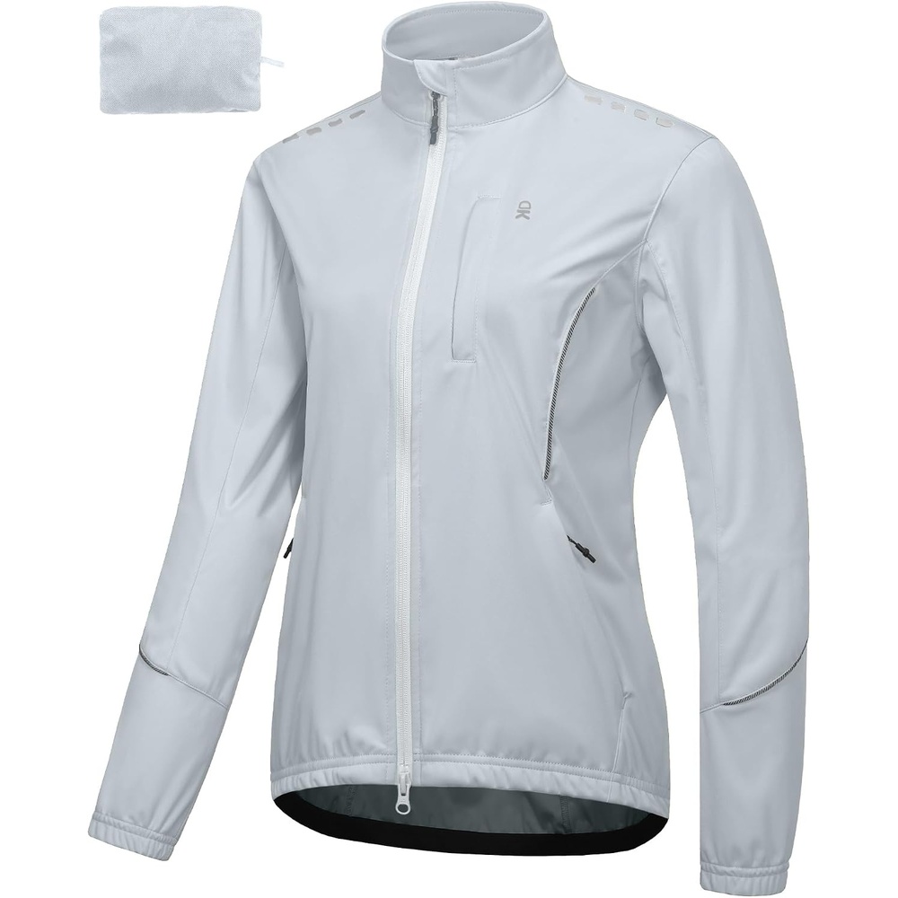 image:imageLittle Donkey Andy Womens Cycling Jackets Reflective Packable Biking JacketWhite