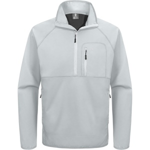 Little Donkey Andy Men’s Golf Pullover Windbreaker Quarter Zip Golf Jacket(Cloud Dancer)