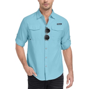 Little Donkey Andy Mens Sun Protection Lightweight Hiking Shirt(Blue)