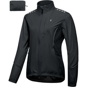 Little Donkey Andy Womens Cycling Jackets Reflective Packable Biking Jacket(Grey)