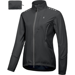 Little Donkey Andy Womens Cycling Jackets Reflective Packable Biking Jacket(Iron Gray)