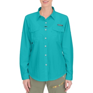 Little Donkey Andy Womens Quick Dry Botton Shirts Hiking Shirts(Green)