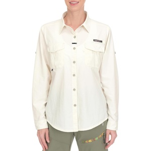 Little Donkey Andy Womens Quick Dry Botton Shirts Hiking Shirts(White)
