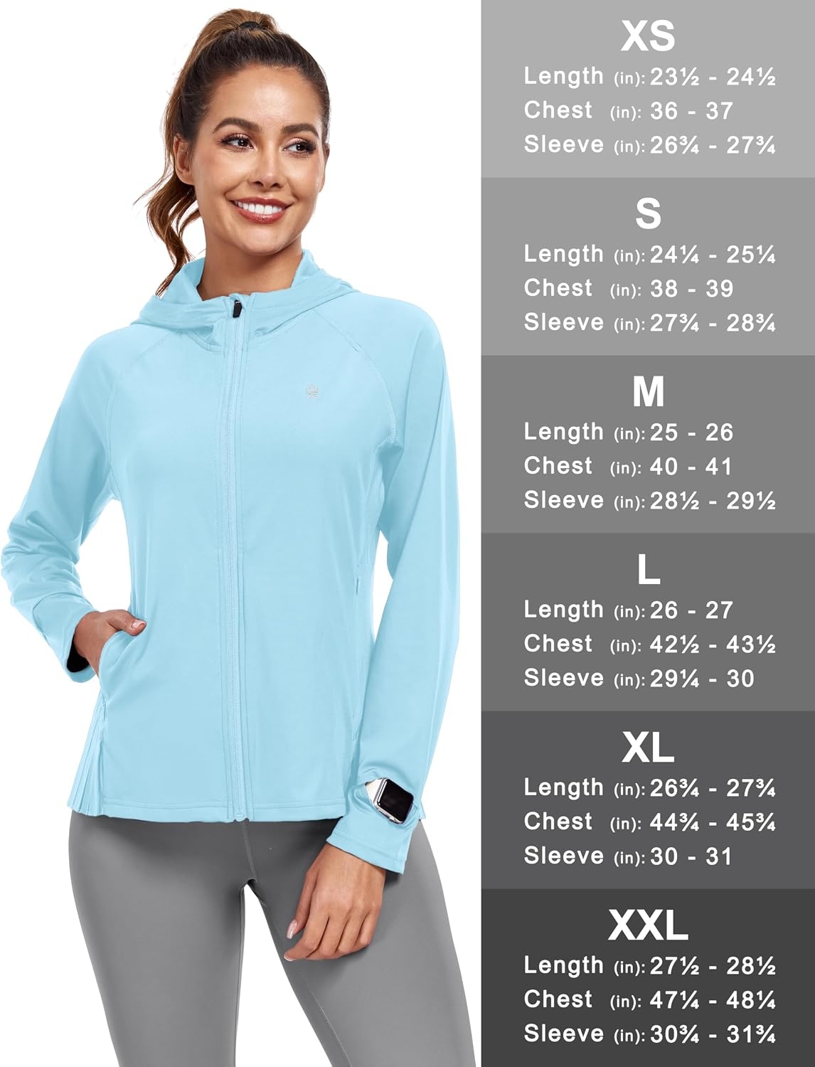 image:imageLittle Donkey Andy Womens UPF 50 Golf Jacket with Pleated HemBlue