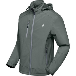 Little Donkey Andy Men’s Removable Hood Softshell Fleece Jacket(A.gray)
