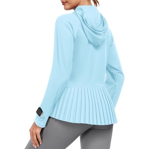 Little Donkey Andy Women’s UPF 50+ Golf Jacket with Pleated Hem(Blue)