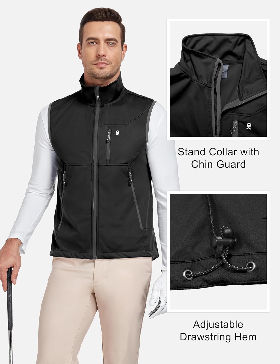 image:imageLittle Donkey Andy Mens Lightweight Golf Vest OuterwearBlack