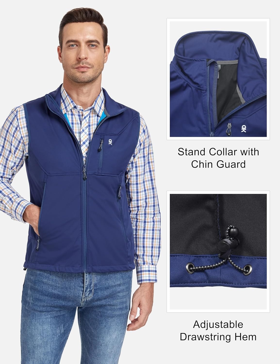 image:imageLittle Donkey Andy Mens Lightweight Golf Vest OuterwearBlue