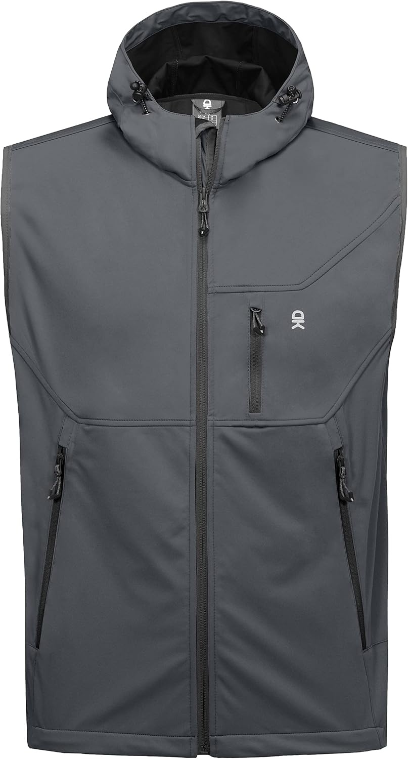 image:imageLittle Donkey Andy Mens Lightweight Golf Vest OuterwearHooded Gray