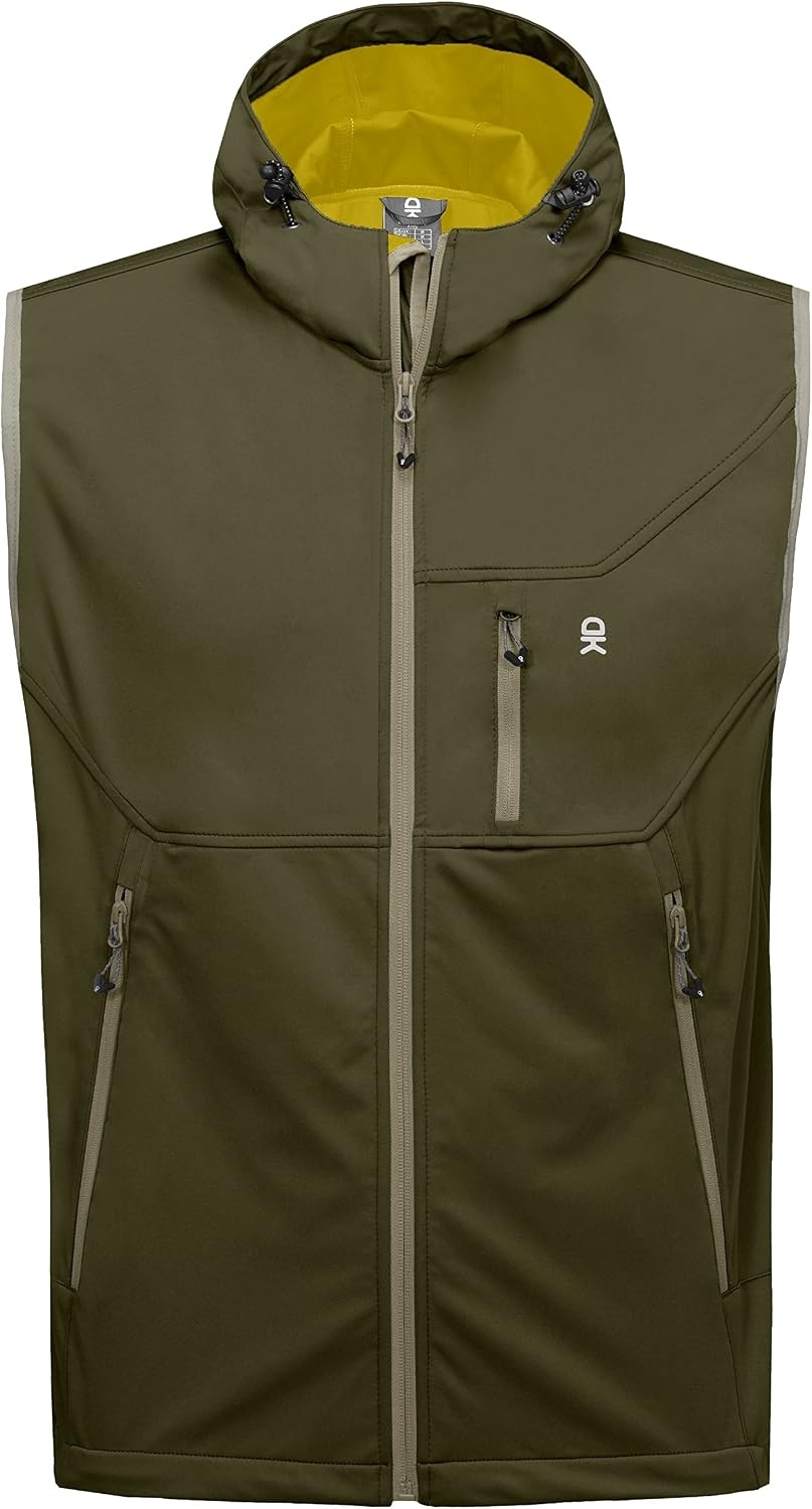 image:imageLittle Donkey Andy Mens Lightweight Golf Vest OuterwearHooded Olive
