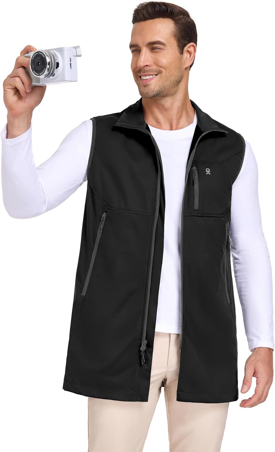 image:imageLittle Donkey Andy Mens Lightweight Golf Vest OuterwearLong Coatblack