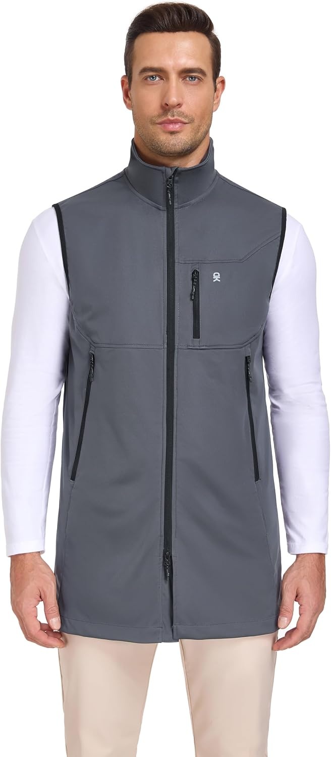 image:imageLittle Donkey Andy Mens Lightweight Golf Vest OuterwearLong Coatdark Grey