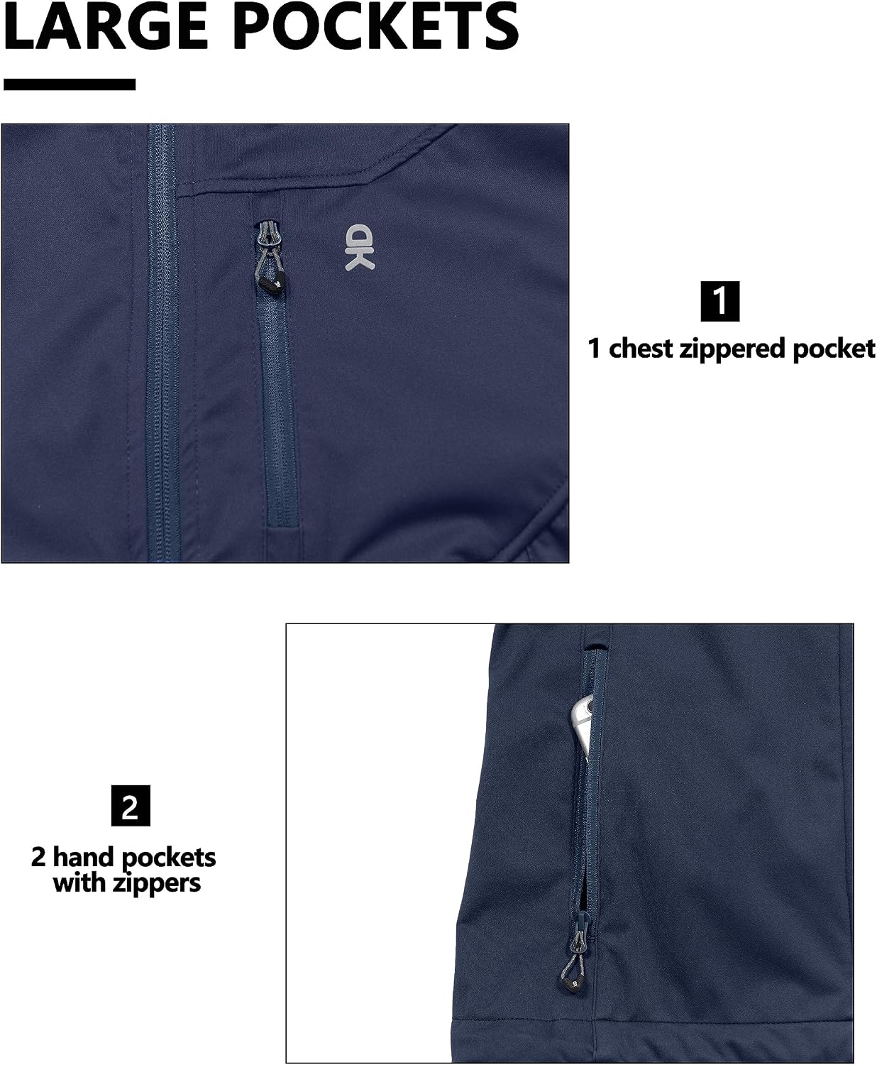 image:imageLittle Donkey Andy Mens Lightweight Golf Vest OuterwearNavy Blue