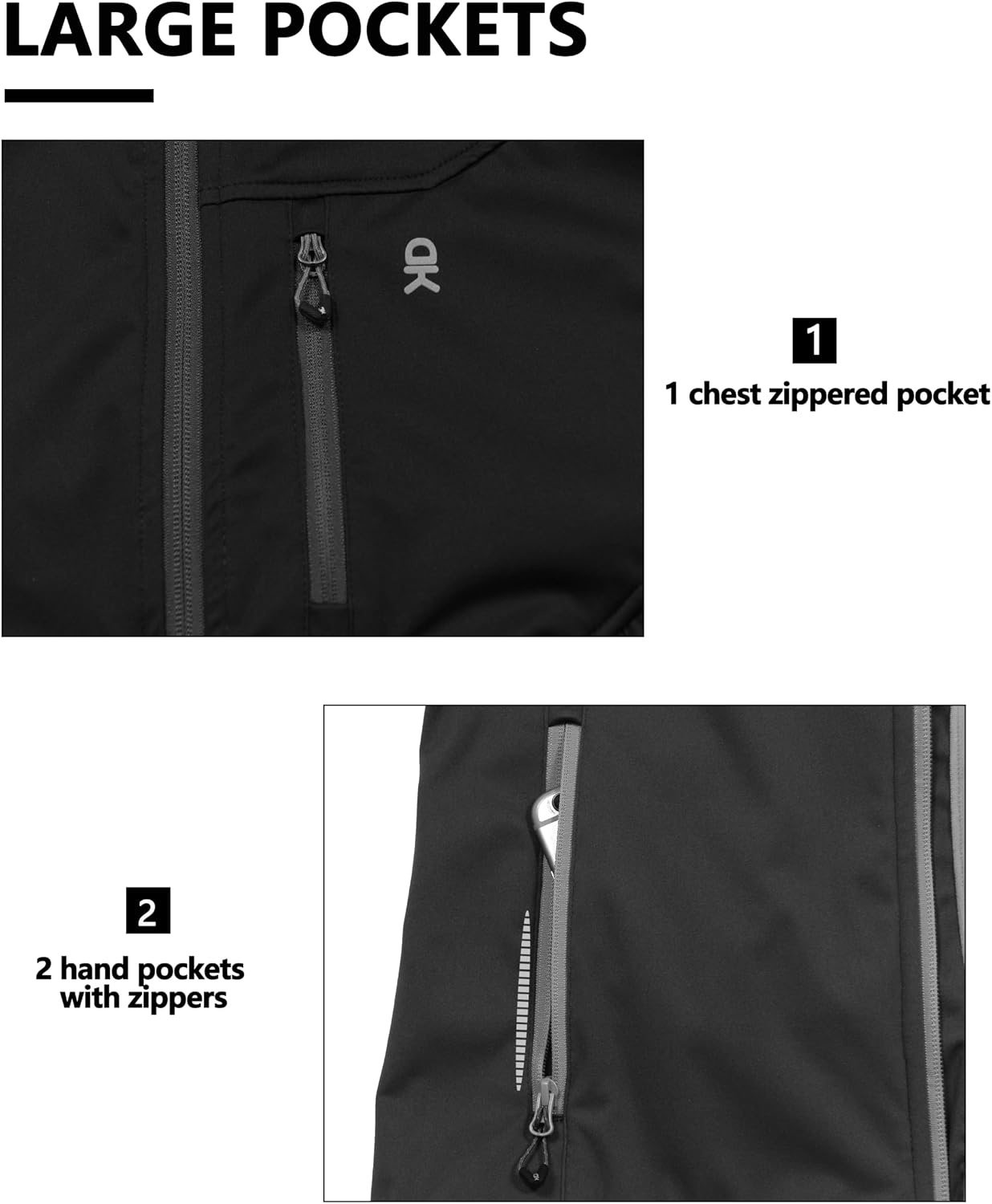 image:imageLittle Donkey Andy Mens Lightweight Golf Vest OuterwearReflective Black