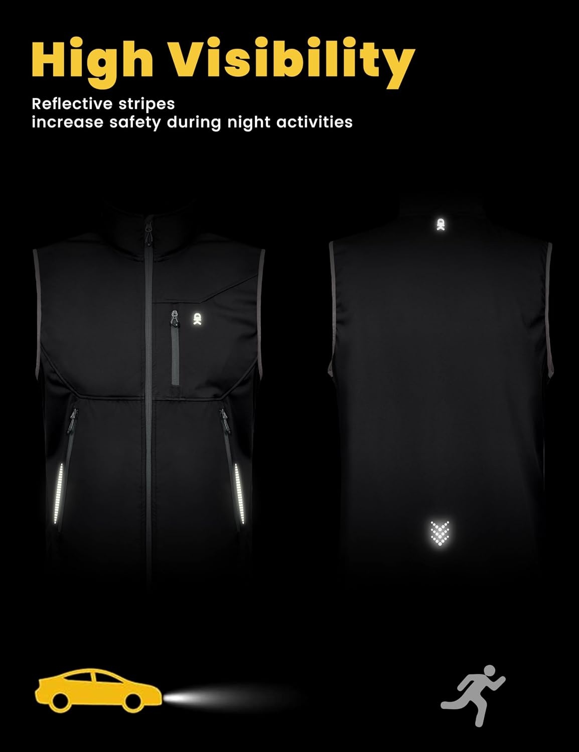 image:imageLittle Donkey Andy Mens Lightweight Golf Vest OuterwearReflective Black