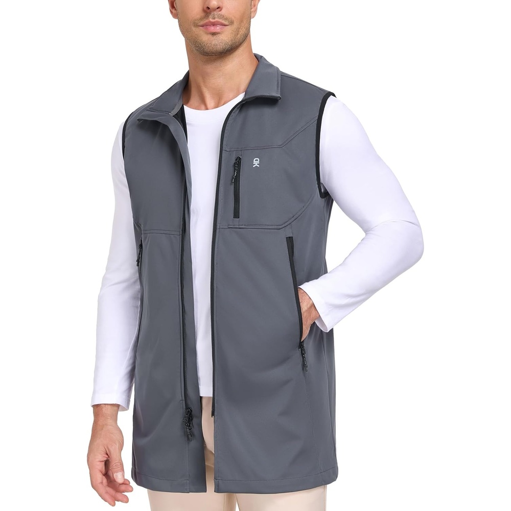 image:imageLittle Donkey Andy Mens Lightweight Golf Vest OuterwearLong Coatdark Grey