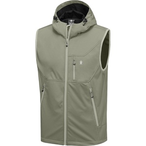 Little Donkey Andy Men’s Lightweight Golf Vest Outerwear(Hooded Sage)